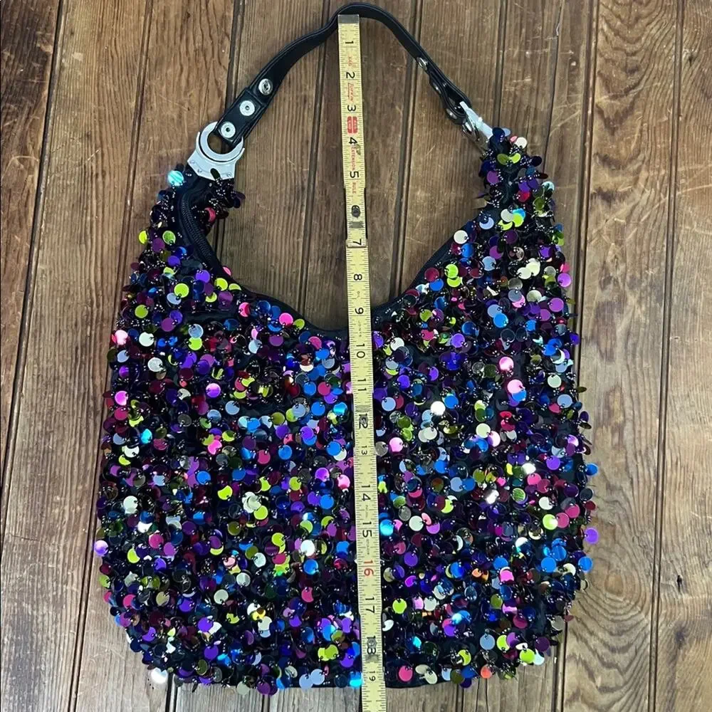 Colorful Multicolor Sequin Women's shoulder party nightclub Bag nwot